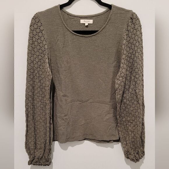 FINAL SALEš·MadewellāOliveāgreenālongāsleeveātopāsizeāM - Picture 15 of 16